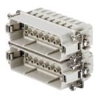 WEIDMULLER - Inserto di contatto (Connettori a innesto industriali), Maschio, 250 V, 16 A, Numero di poli: 16, Collegamento a crimpare, Dimensioni di installazione