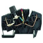 WEIDMULLER - Morsetto componibile portafusibile, Molla autobloccante, nero, 2.5 mm², 10 A, 250 V, Numero di collegamenti: 2, Numero di piani: 1, TS 35
