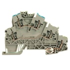 WEIDMULLER - Morsetto componibile a più piani, Molla autobloccante, Beige scuro, 2.5 mm², 800 V, Numero di collegamenti: 4, Numero di piani: 2, TS 35, V-0
