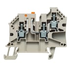 WEIDMULLER - Morsetto sezionatore di prova, Collegamento a vite, Beige scuro, 4 mm², 27 A, 500 V, Numero di collegamenti: 3, Numero di piani: 1