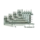 WEIDMULLER - Morsetto componibile a più piani, Molla autobloccante, Beige scuro, 2.5 mm², 250 V, Numero di collegamenti: 16, Numero di piani: 4, TS 35, V-0