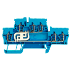 WEIDMULLER - Morsetto componibile a più piani, Molla autobloccante, blu, 2.5 mm², 800 V, Numero di collegamenti: 6, Numero di piani: 2, TS 35, V-0