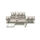 WEIDMULLER - Morsetto componibile a più piani, Molla autobloccante, Beige scuro, 2.5 mm², 800 V, Numero di collegamenti: 6, Numero di piani: 2, TS 35, V-0