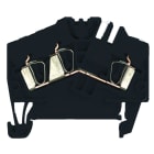 WEIDMULLER - Morsettiera passante, Molla autobloccante, nero, 2.5 mm², 24 A, 800 V, Numero di collegamenti: 3