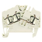 WEIDMULLER - Morsettiera passante, Molla autobloccante, bianco, 2.5 mm², 24 A, 800 V, Numero di collegamenti: 3