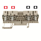 WEIDMULLER - Morsettiera passante, Molla autobloccante, Beige scuro, 2.5 mm², 24 A, 800 V, Numero di collegamenti: 4