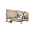 WEIDMULLER - Morsetto d'alimentazione, PUSH IN, Beige scuro, 6 mm², 41 A, 500 V, Numero di collegamenti: 1, Numero di piani: 1, TS 35, V-0, Wemid