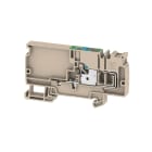 WEIDMULLER - Morsetto d'alimentazione, PUSH IN, Beige scuro, 6 mm², 41 A, 500 V, Numero di collegamenti: 1, Numero di piani: 1, TS 35, V-0, Wemid