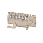 WEIDMULLER - Morsetto ripartitore di potenziale, PUSH IN, Beige scuro, 1.5 mm², 17.5 A, 500 V, Numero di collegamenti: 6, Numero di piani: 1