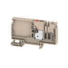 WEIDMULLER - Morsetto d'alimentazione, PUSH IN, Beige scuro, 10 mm², 57 A, 800 V, Numero di collegamenti: 1, Numero di piani: 1, TS 35, V-0, Wemid