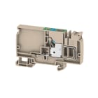 WEIDMULLER - Morsetto d'alimentazione, PUSH IN, Beige scuro, 10 mm², 57 A, 800 V, Numero di collegamenti: 2, Numero di piani: 1, TS 35, V-0, Wemid