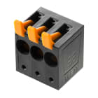 WEIDMULLER - Morsetto per circuito stampato, 690 V, 101 A, Passo in mm: 10.00, 25 mm², Numero di poli: 3, PUSH IN con leva, Collegamento a saldare THT, 90°, Box