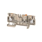 WEIDMULLER - Morsetto sezionatore di prova, PUSH IN, Beige scuro, 2.5 mm², 20 A, 500 V, Numero di collegamenti: 2, Numero di piani: 1