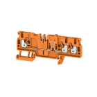 WEIDMULLER - Morsetto sezionatore di prova, PUSH IN, arancione, 2.5 mm², 20 A, 500 V, Numero di collegamenti: 3, Numero di piani: 1