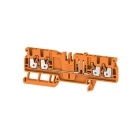 WEIDMULLER - Morsetto sezionatore di prova, PUSH IN, arancione, 2.5 mm², 20 A, 500 V, Numero di collegamenti: 4, Numero di piani: 1