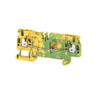 WEIDMULLER - Morsetto PE, PUSH IN, Verde/giallo, 2.5 mm², 800 V, Numero di collegamenti: 2, Numero di piani: 1, TS 35, V-0, Wemid
