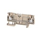 WEIDMULLER - Morsettiera passante, PUSH IN, Beige scuro, 2.5 mm², 24 A, 800 V, Numero di collegamenti: 2