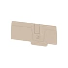 WEIDMULLER - Piastra terminale per morsetti, Beige scuro, Posizione verticale: 82.6 mm, Larghezza: 2.1 mm, V-0, Wemid, bloccabile: Sì