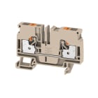 WEIDMULLER - Morsettiera passante, PUSH IN, Beige scuro, 6 mm², 41 A, 800 V, Numero di collegamenti: 2