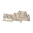 WEIDMULLER - Morsetto componibile per sensori e attuatori, PUSH IN, Beige scuro, 1.5 mm², 13.5 A, 250 V, Numero di collegamenti: 6, Numero di piani: 3, TS 35