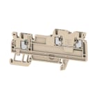 WEIDMULLER - Morsetto componibile per sensori e attuatori, PUSH IN, Beige scuro, 1.5 mm², 13.5 A, 250 V, Numero di collegamenti: 3, Numero di piani: 2, TS 35