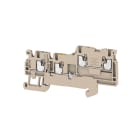 WEIDMULLER - Morsetto componibile per sensori e attuatori, PUSH IN, Beige scuro, 1.5 mm², 13.5 A, 250 V, Numero di collegamenti: 4, Numero di piani: 2, TS 35