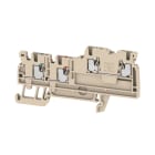 WEIDMULLER - Morsetto componibile per sensori e attuatori, PUSH IN, Beige scuro, 1.5 mm², 13.5 A, 250 V, Numero di collegamenti: 4, Numero di piani: 2, TS 35
