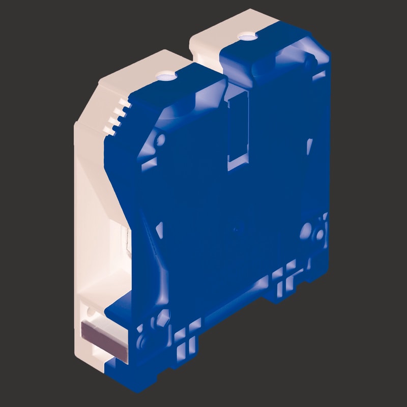 WEIDMULLER - Morsettiera passante, Collegamento a vite, nero/giallo, 120 mm², 269 A, 1000 V, Numero di collegamenti: 2