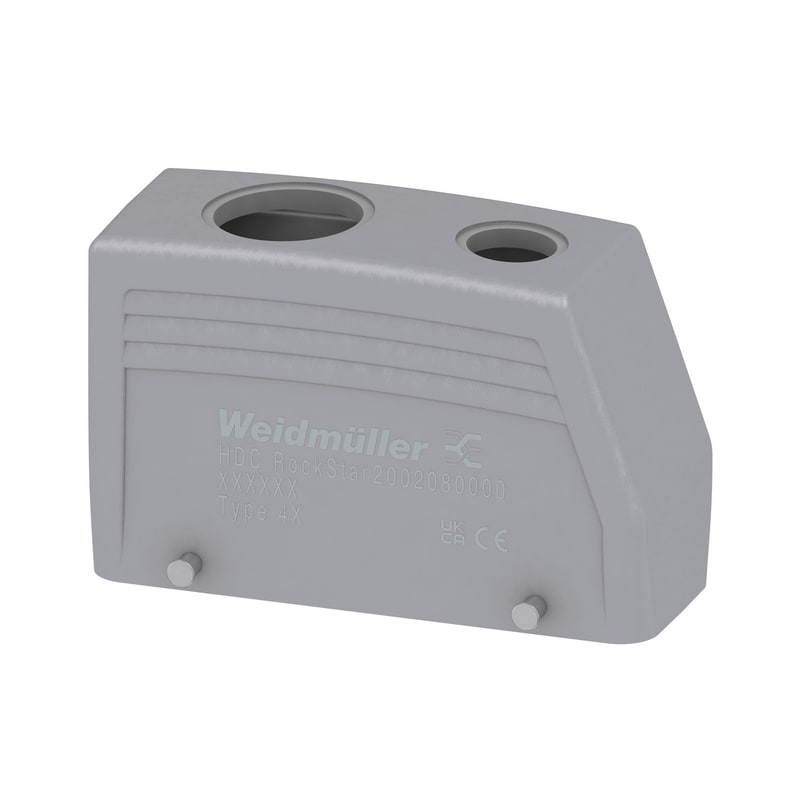 WEIDMULLER - Custodia connettori industriali, Entrata cavo dall'alto, Custodia connettore, Gancio trasversale in basso, Dimensioni di installazione: 8, IP65, in st