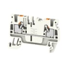 WEIDMULLER - Morsettiera passante, PUSH IN, Grigio chiaro, 2.5 mm², 24 A, 800 V, Numero di collegamenti: 2