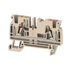 WEIDMULLER - Morsettiera passante, PUSH IN, Beige scuro, 4 mm², 32 A, 800 V, Numero di collegamenti: 2