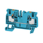 WEIDMULLER - Morsettiera passante, PUSH IN, blu, 4 mm², 32 A, 800 V, Numero di collegamenti: 2