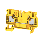WEIDMULLER - Morsettiera passante, PUSH IN, giallo, 4 mm², 32 A, 800 V, Numero di collegamenti: 2