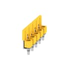 WEIDMULLER - Collegamento trasversale (Morsetto), se avvitato, giallo, 63 A, Numero di poli: 5, Passo in mm: 9.90, Isolato: Sì, Larghezza: 7.55 mm
