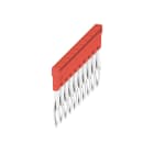 WEIDMULLER - Collegamento trasversale (Morsetto), innestato, rosso, 24 A, Numero di poli: 10, Passo in mm: 5.10, Isolato: Sì, Larghezza: 48.7 mm