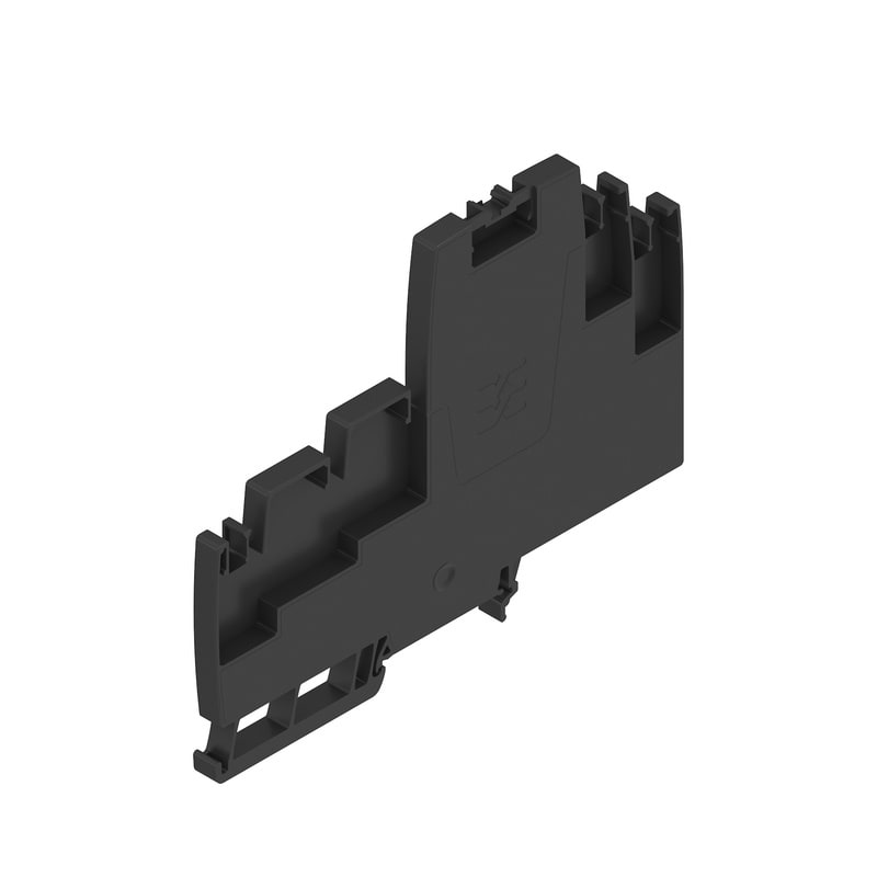 WEIDMULLER - End and partition plate for terminals (ELM system), Posizione verticale: 125 mm, Larghezza: 6.1 mm, nero