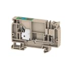 WEIDMULLER - Morsetto d'alimentazione, PUSH IN, Beige scuro, 10 mm², 57 A, 250 V, Numero di collegamenti: 1, Numero di piani: 1, TS 35, V-0, Wemid