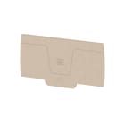 WEIDMULLER - Piastra terminale per morsetti, Beige scuro, Posizione verticale: 80.65 mm, Larghezza: 2.35 mm, V-0, Wemid, bloccabile: Sì
