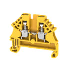 WEIDMULLER - Morsettiera passante, Collegamento a vite, nero/giallo, 2.5 mm², 24 A, 500 V, Numero di collegamenti: 2