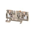 WEIDMULLER - Morsetto sezionatore di prova, PUSH IN, Beige scuro, 4 mm², 20 A, 500 V, Numero di collegamenti: 2, Numero di piani: 1