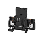 WEIDMULLER - Morsetto componibile portafusibile, PUSH IN, nero, 4 mm², 6.3 A, 400 V, Numero di collegamenti: 2, Numero di piani: 1, TS 35