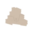WEIDMULLER - Piastra terminale per morsetti, Beige scuro, Posizione verticale: 106.8 mm, Larghezza: 1 mm, V-0, Wemid, bloccabile: Sì