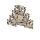 WEIDMULLER - Morsetto di collegamento motore (multilivello), PUSH IN, Beige scuro, 2.5 mm², 22 A, 690 V, Numero di collegamenti: 7, Numero di piani: 3, TS 35, V-0,