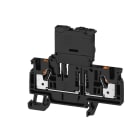 WEIDMULLER - Morsetto componibile portafusibile, PUSH IN, nero, 4 mm², 6.3 A, 250 V, Numero di collegamenti: 2, Numero di piani: 1, TS 35