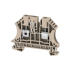 WEIDMULLER - Morsetto sezionatore di prova, Collegamento a vite, Beige scuro, 4 mm², 32 A, 500 V, Numero di collegamenti: 2, Numero di piani: 1