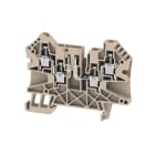 WEIDMULLER - Morsetto sezionatore di prova, Collegamento a vite, Beige scuro, 4 mm², 27 A, 500 V, Numero di collegamenti: 4, Numero di piani: 1