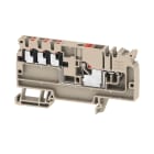 WEIDMULLER - Morsetto d'alimentazione, PUSH IN, Beige scuro, 6 mm², 41 A, 500 V, Numero di collegamenti: 1, Numero di piani: 1, TS 35, V-0, Wemid