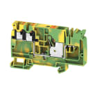 WEIDMULLER - Morsetto d'alimentazione, PUSH IN, Verde/giallo, 10 mm², 57 A, 800 V, Numero di collegamenti: 1, Numero di piani: 1, TS 35, V-0, Wemid