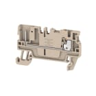 WEIDMULLER - Morsetto innestabile, PUSH IN, Beige scuro, 1.5 mm², 17.5 A, 500 V, Numero di collegamenti: 2, Numero di piani: 1, TS 35