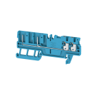 WEIDMULLER - Morsetto innestabile, PUSH IN, blu, 1.5 mm², 17.5 A, 500 V, Numero di collegamenti: 4, Numero di piani: 1, TS 35